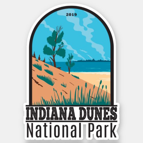 Indiana Dunes National Park Vintage Sticker