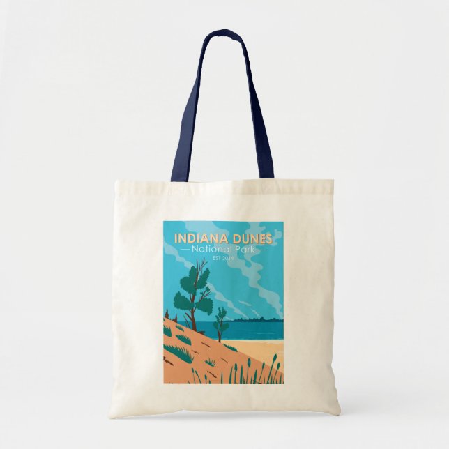 Indiana Dunes National Park Vintage  Tote Bag (Front)