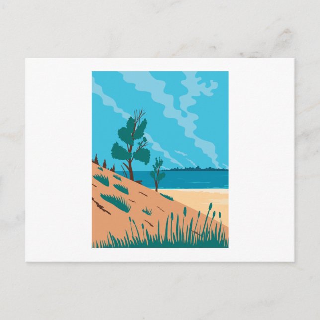 Indiana Dunes National Park WPA Postcard (Front)