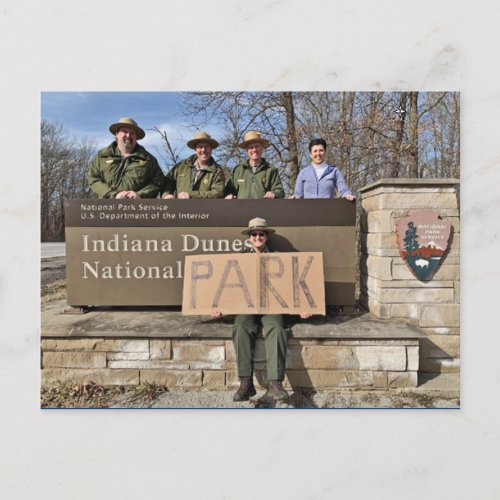 Indiana Dunes National State Park Sign Postcard
