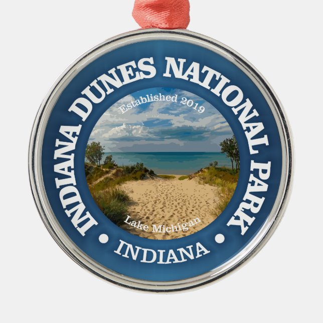 Indiana Dunes NP2 Metal Ornament (Front)