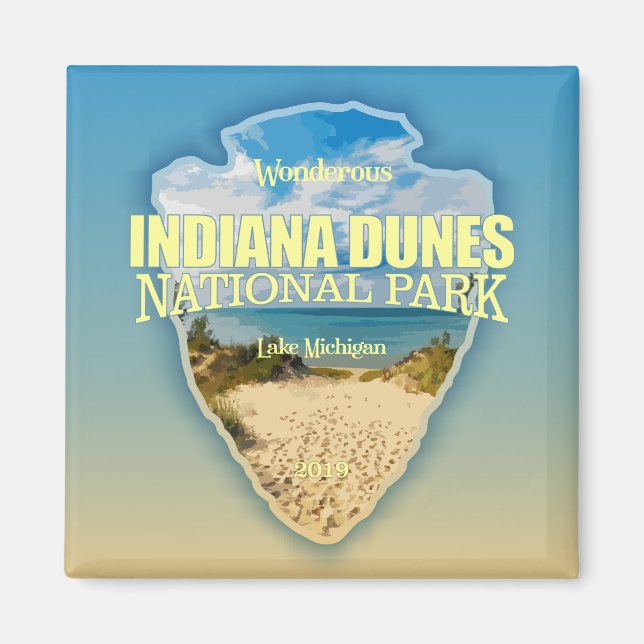 Indiana Dunes NP (arrowhead) Magnet (Front)