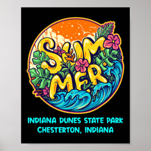 Indiana Dunes State Park Chesterton Indiana Summer Poster