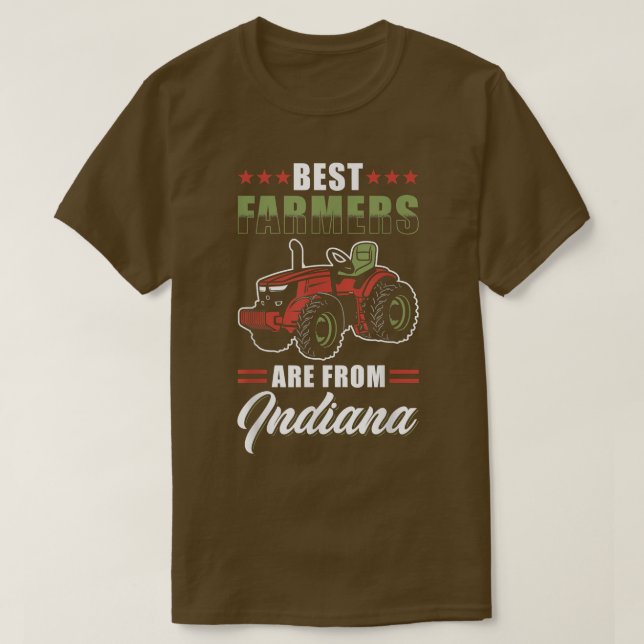 Indiana Farmer Pride  Best Farmers are from Indian T-Shirt (Design Front)