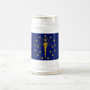 INDIANA FLAG BEER STEIN