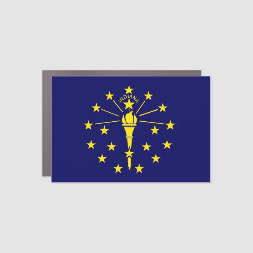 Indiana Flag Car Magnet