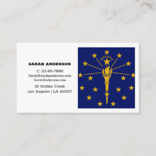 Indiana Flag Elegant Business Cards / USA