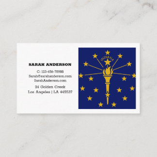 Indiana Flag Elegant Business Cards / USA