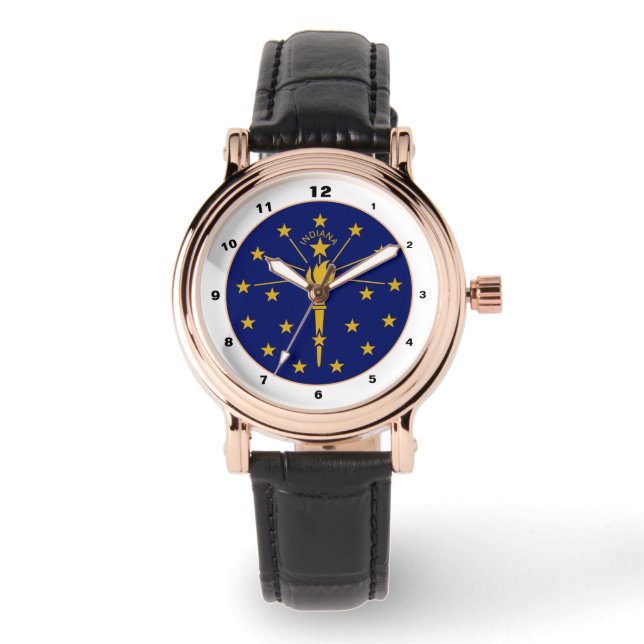 Indiana Flag & Indiana fashion USA /design watch (Front)