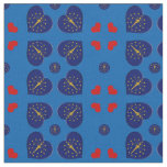 Indiana Flag &amp; Indiana Hearts fashion Fabric / USA