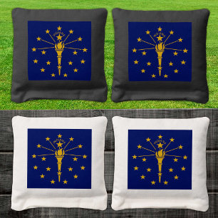 Indiana Flag & Indiana Tailgate, patriotic USA Cornhole Bags
