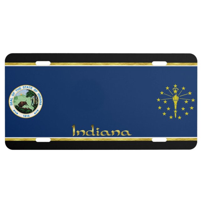 Indiana flag license plate (Front)