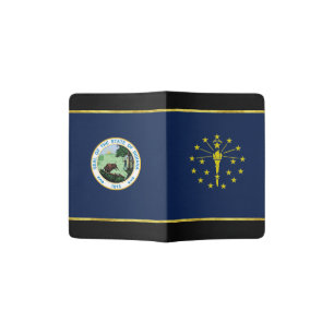 Indiana flag passport holder