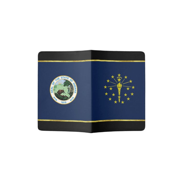 Indiana flag passport holder (Opened)