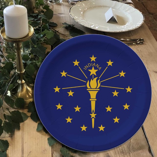 Indiana Flag plates, party, sports, Indiana Paper Plates (Creator Uploaded)