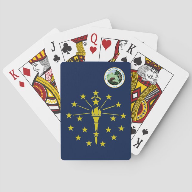 Indiana flag poker cards (Back)