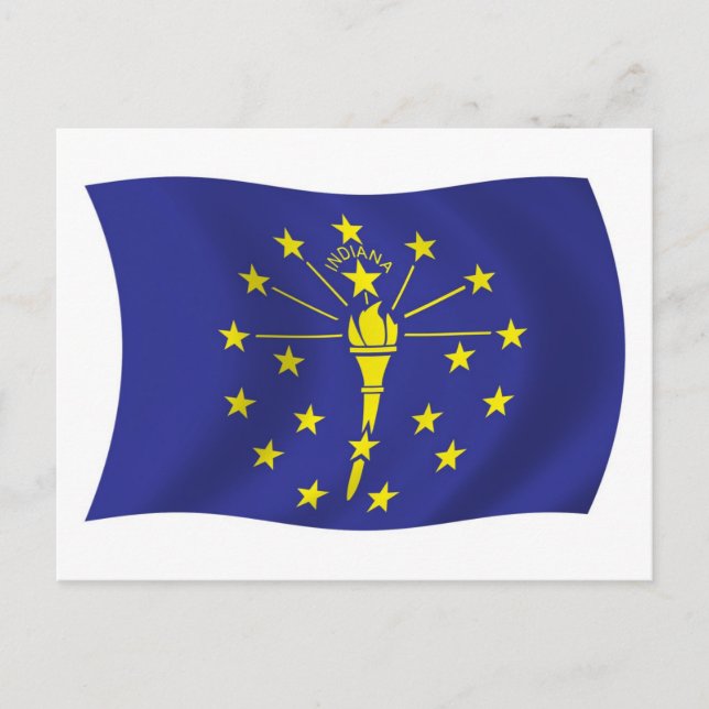 Indiana Flag Postcard (Front)