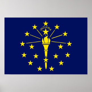 Indiana Flag Poster