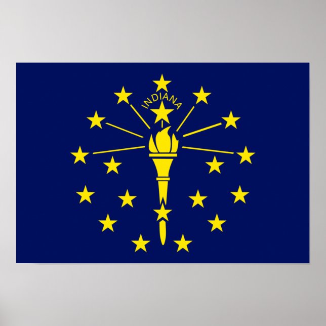 Indiana Flag Poster (Front)