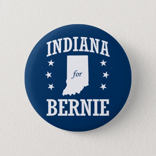 INDIANA FOR BERNIE SANDERS PINBACK BUTTON