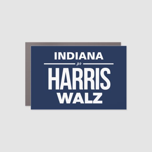 Indiana for Harris Walz Car Magnet