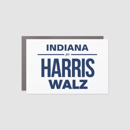 Indiana for Harris Walz Car Magnet