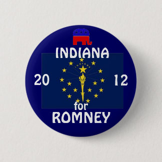 Indiana for Romney 2012 Button