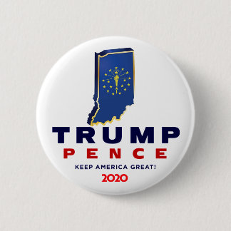 Indiana for Trump Pence 2020 Button