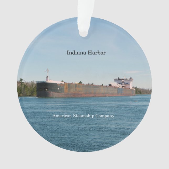Indiana Harbor acrylic ornament (Front)
