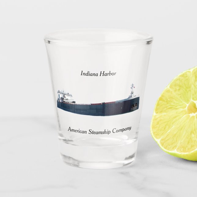 Indiana Harbor shot glass (Front)