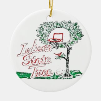 Indiana high school basketball ceramic ornament