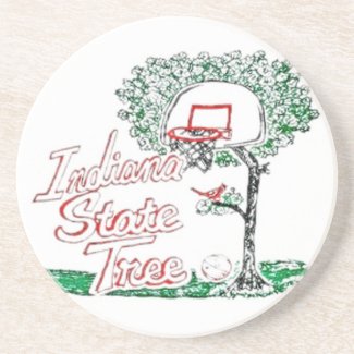 Indiana high school basketball drink coaster
