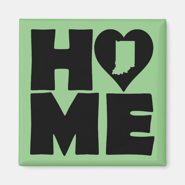 Indiana Home Heart State Fridge Magnet (Front)