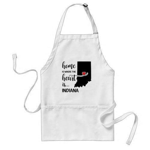 Indiana home is where the heart is adult apron