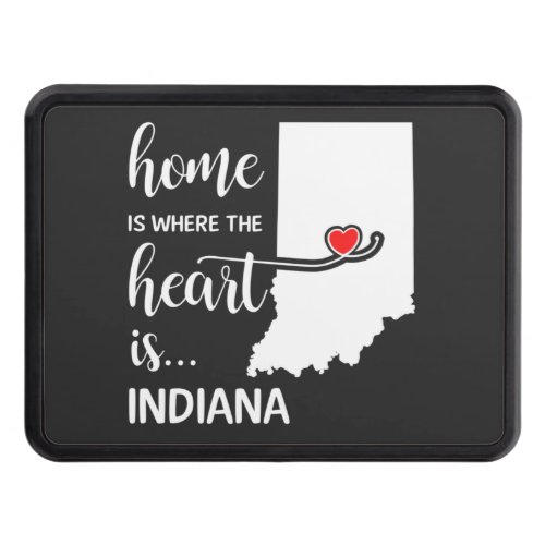 Indiana home is where the heart is hitch cover