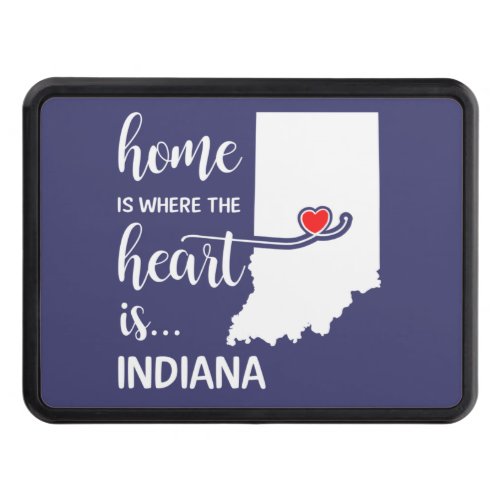 Indiana home is where the heart is hitch cover