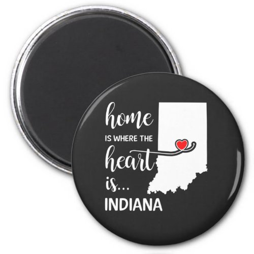 Indiana home is where the heart is magnet