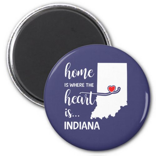Indiana home is where the heart is magnet