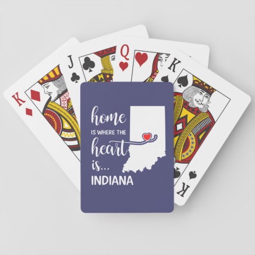 Indiana home is where the heart is playing cards
