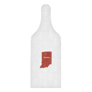 Indiana home silhouette state map cutting board