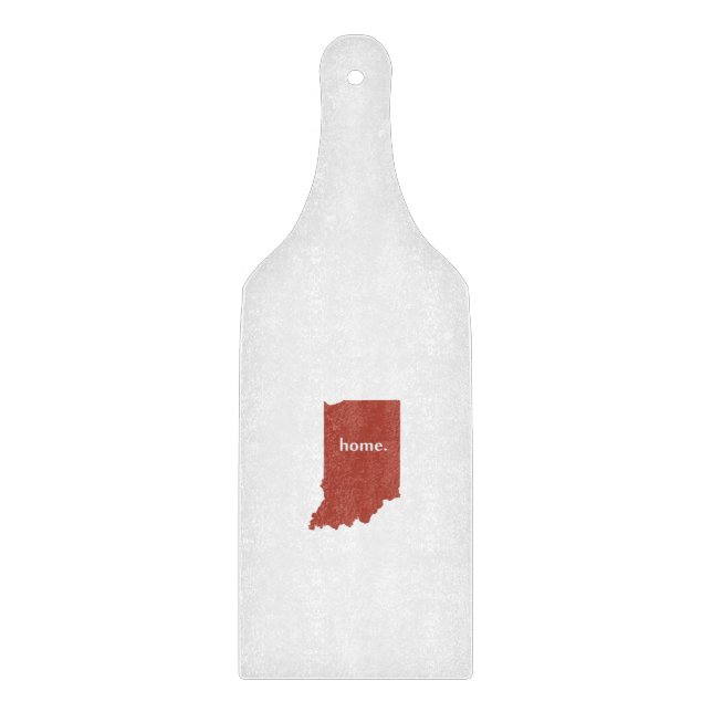 Indiana home silhouette state map cutting board (Front)