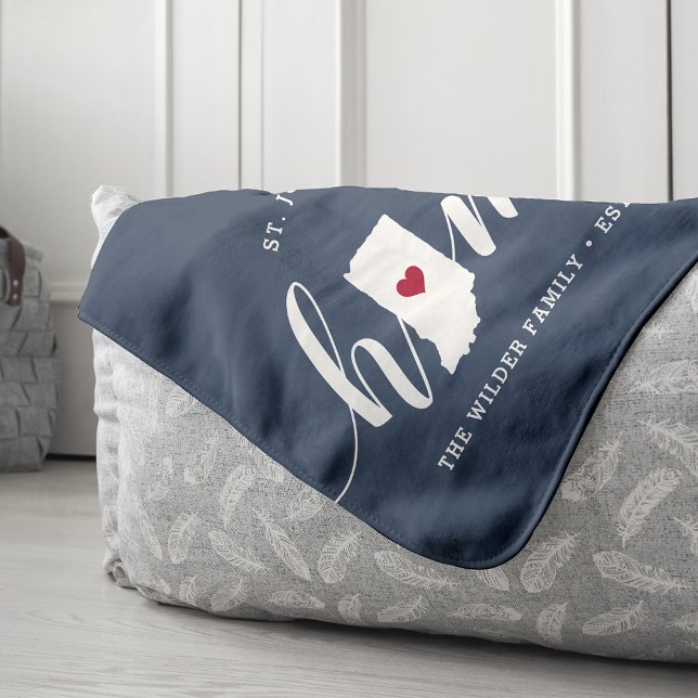 Indiana Home State Personalized Sherpa Blanket (Creator Uploaded)