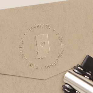 Indiana Home State Return Address Embosser