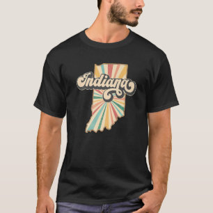 Indiana Home State US Vintage Retro Country Patrio T-Shirt