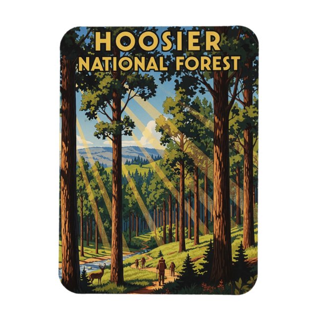 Indiana Hoosier National Forest Travel Magnet (Vertical)