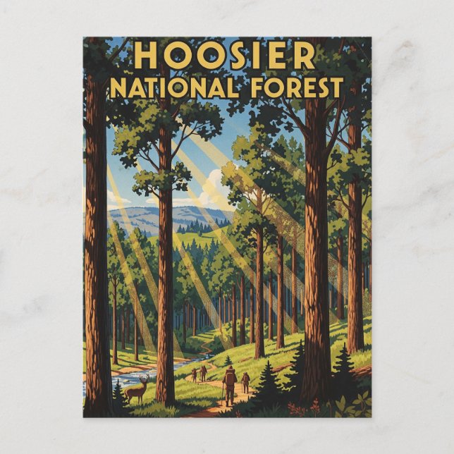 Indiana Hoosier National Forest Travel Postcard (Front)