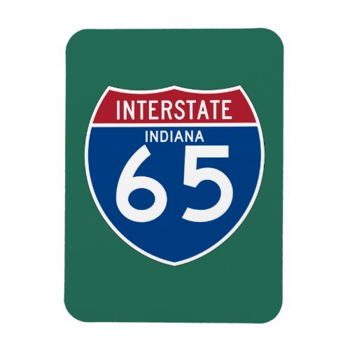 Indiana IN I_65 Interstate Highway Shield _ Magnet