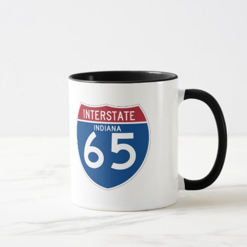 Indiana IN I_65 Interstate Highway Shield _ Mug