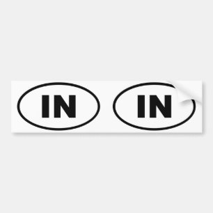 Indiana IN oval Bumper Sticker