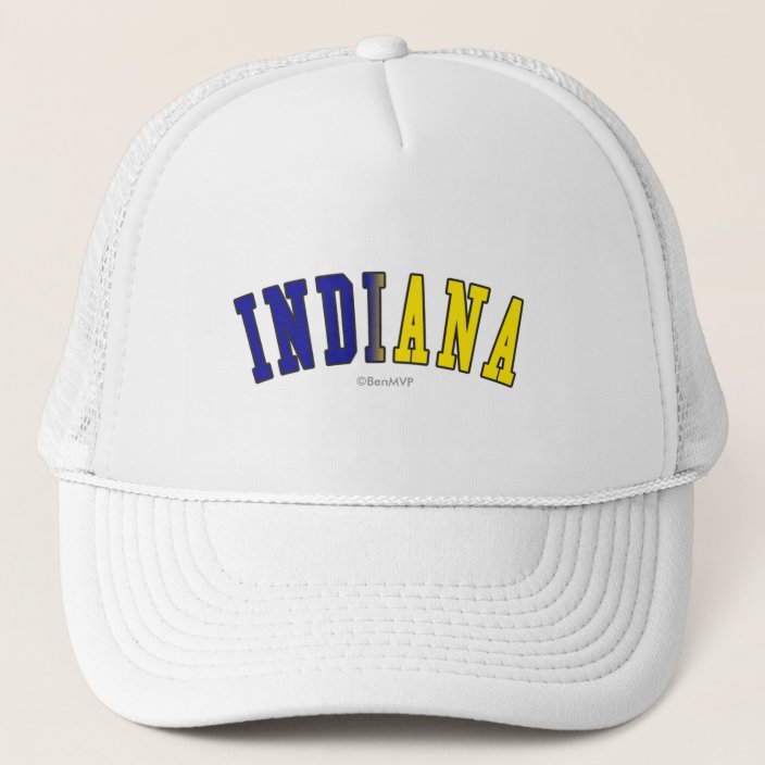 Indiana in State Flag Colors Hat